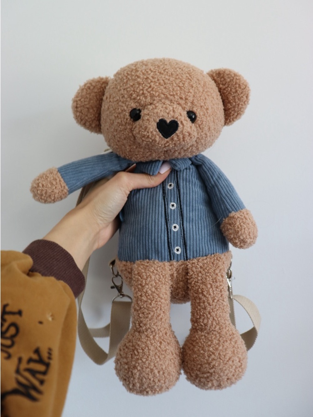 Aimi duck teddy bear backpack